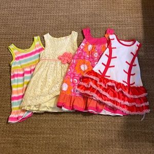 Girls mixed brands summer dresses bundle size 4T 4 dresses